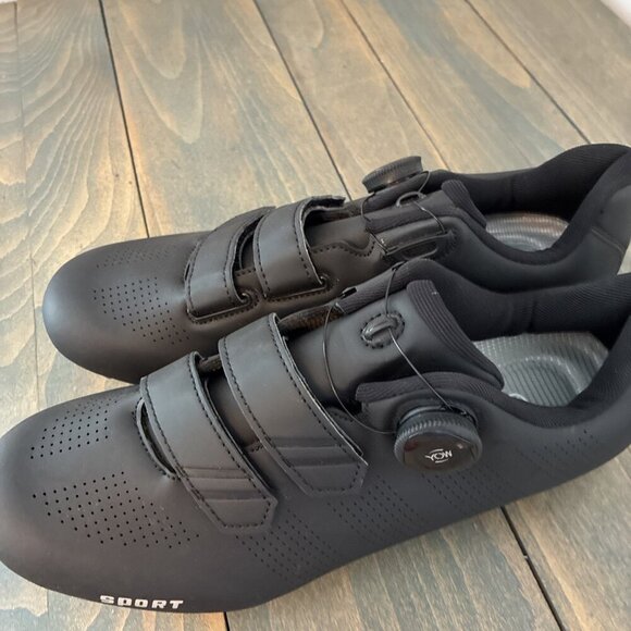 YOW Sport Cycling Road Spinning Shoes Dial Closure Black Men’s Size 8.5 (ST) - Picture 3 of 7